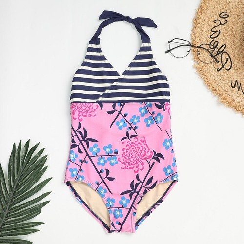 2-16years Girls Swimsuit One Piece Swimsuit Fashion Rainbow Mermaid Swimwear - Picture 28 of 45