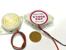 2 x SFM-27 DC 3-24V 90DB Intermittent Beep Alarm Electronic Buzzer Sounder