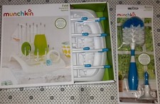 New Munchkin Baby Bottle drying rack foldable including a free bottle brush