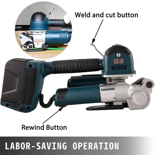 Electric Battery Strapping Tool with 2 Battery Handheld Packing Machine for PET - Picture 3 of 8