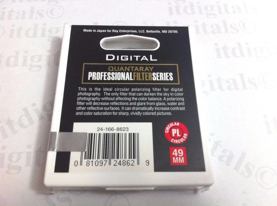 Digital Professional Series 49mm CIRCULAR POLARIZER FILTER Pro CPL 49 mm PL-CIR - Image 2 of 3