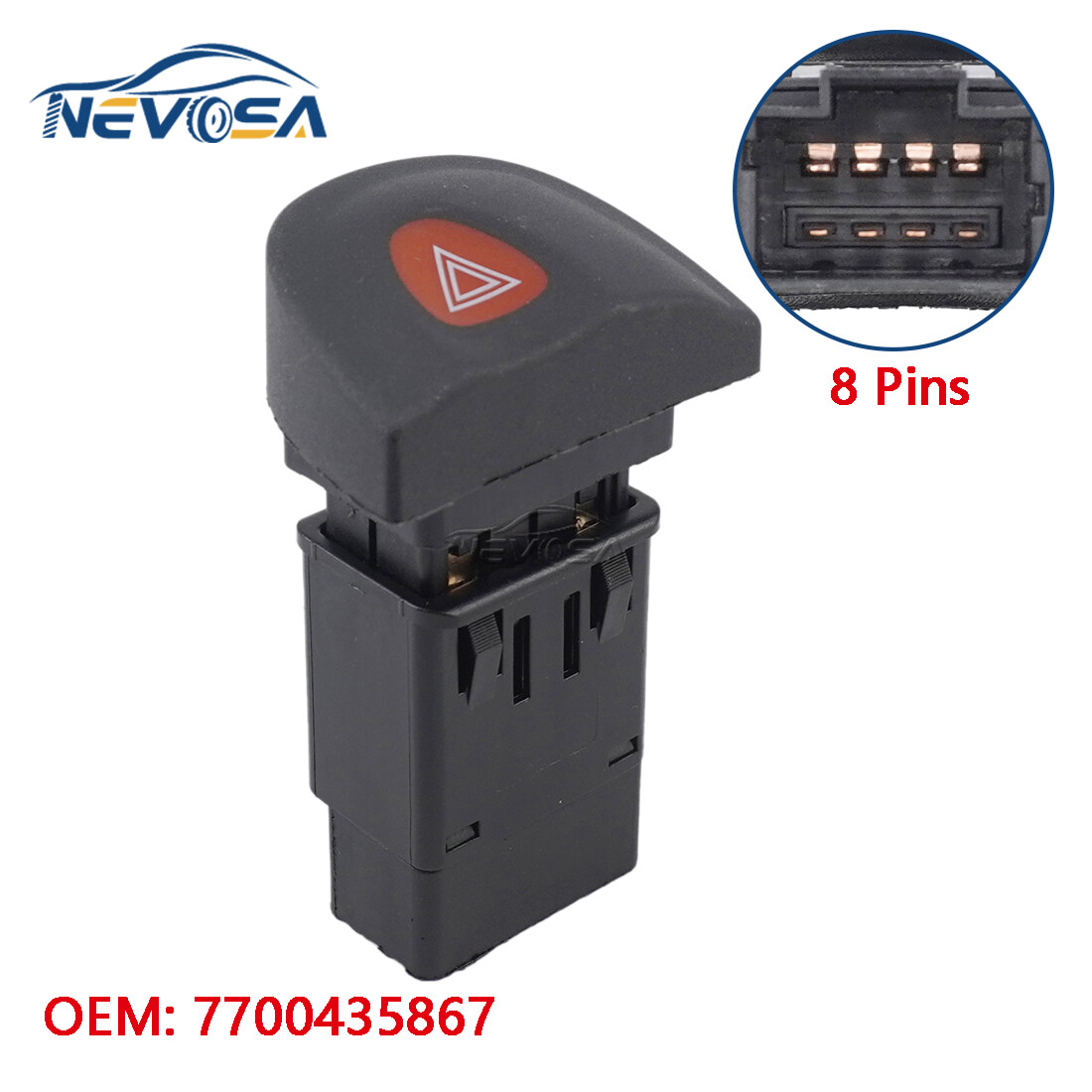 Hazard Warning Light Switch For Renault Megane I MK1 1995-2003