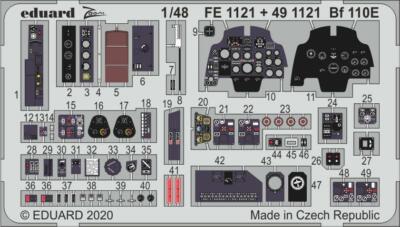 Eduard 1/48 Bf 110E Cockpit (Dragon) FE1121