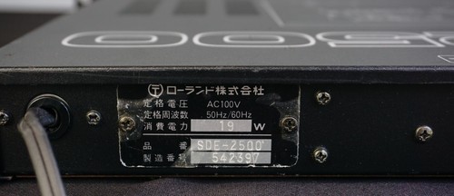 Roland MIDI Digital Delay SDE-2500 1U Rack Effects FX -100V - Picture 20 of 22