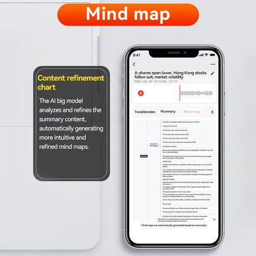Enregistreur vocal AI contrôle d'application transcrire et résumer enregistreur audio pour réunions - Photo 19/29