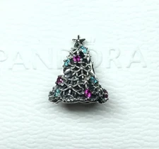 Pandora Glitter Christmas Tree, Charm #799226C01  +FREE Gift Box +Tag