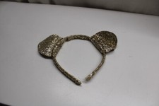 Club Claire's Headband Cat Ears Gold Sparkle Glitter Kitten Dress Up Halloween