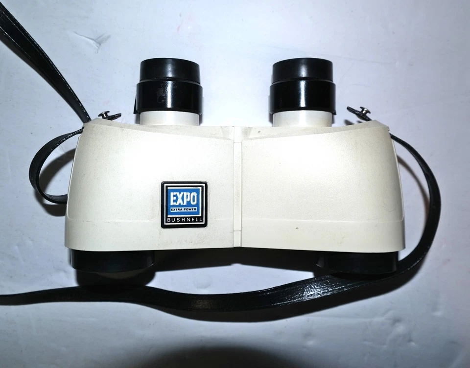 Vintage Bushnell Expo Extra Power Thumb Focus Binoculars with Strap - Image 2 of 4