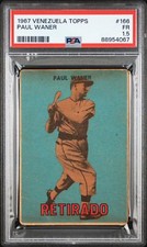 1967 Venezuela Topps 166 Retirado Paul Waner - PSA 1.5