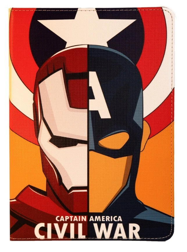 For iPad Pro 10.5 / 10.2 / Air 3 Captain America Iron Man Marvel Case Cover - Image 2 of 4