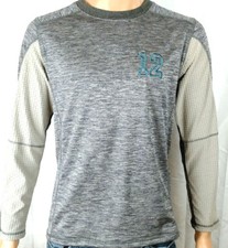 Seattle Seahawks inspired 12 Go Hawks Micro Fleece Base Layer Navy Heather Gray