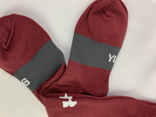 Youth Large Under Armour Sports Socks New without Tags Burgundy Red Boys - Picture 5 of 7