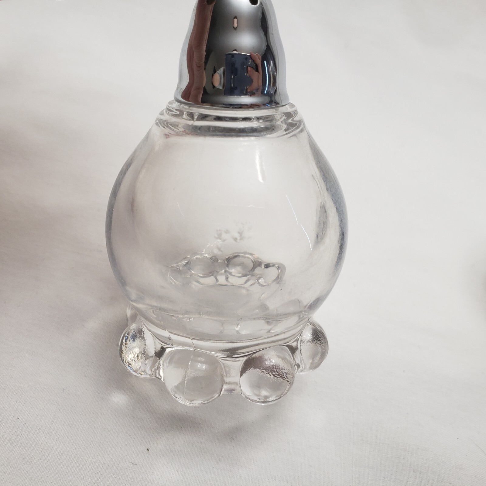 Imperial Candlewick Glass Hobnail Salt and Pepper Shakers Metal Lids eBay