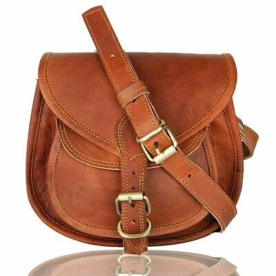 HANDMADE Vintage Women's Genuine Goat Leather Handbag Shoulder Satchel Messenger New Bag