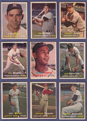 1957 Topps Baseball (1-88) * You Pick * Conditions Listed