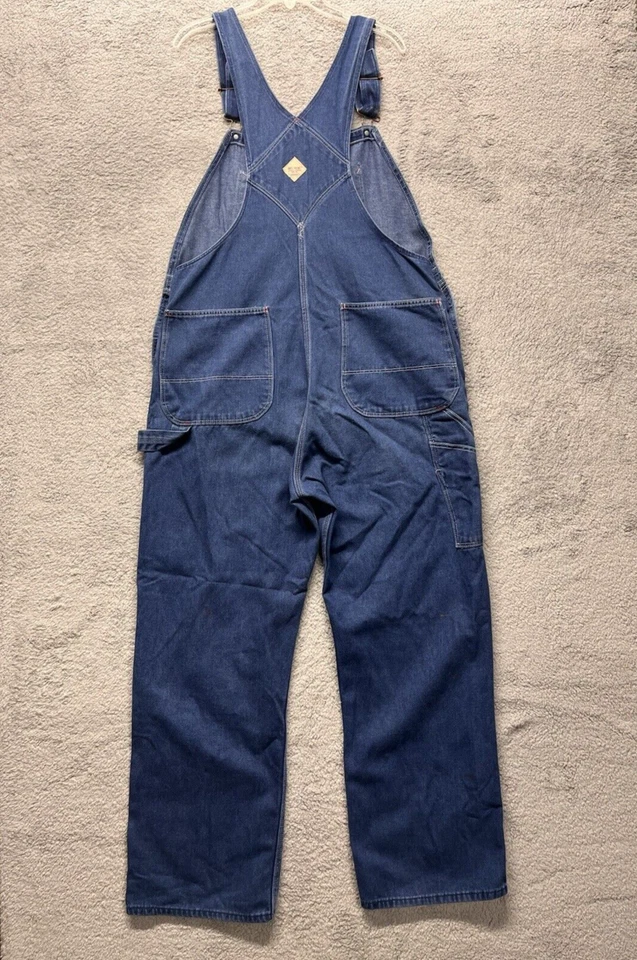 Mono Big Mac para hombre 38x32 azul carpintero baberos ropa de trabajo americana mezclilla al aire libre Foto 4 de 4