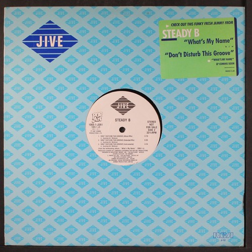 STEADY B: what's my name / don't disturb this groove JIVE 12" Single 33 RPM - Picture 2 of 2