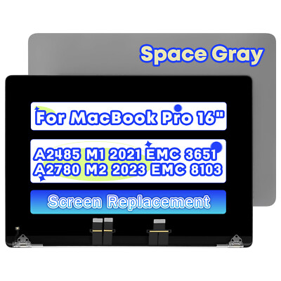 LCD Screen Replacement Display 16'' for MacBook Pro A2485 EMC 3651 A2780 EMC 8103