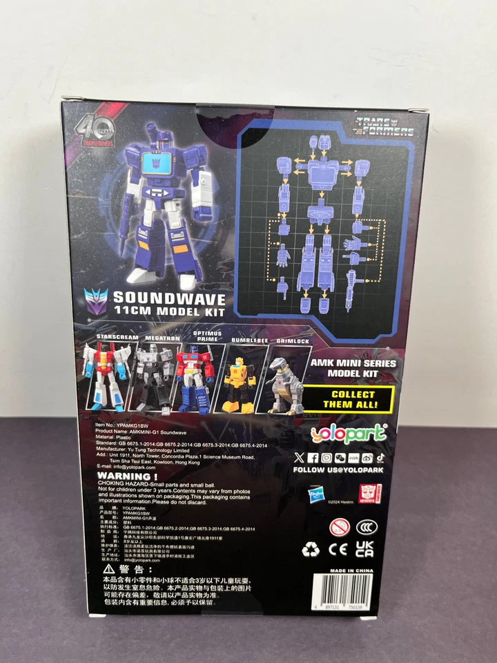 Yolopark Transformers SOUNDWAVE G1 AMK Mini Modelo Figura Kit Construible Foto 3 de 4