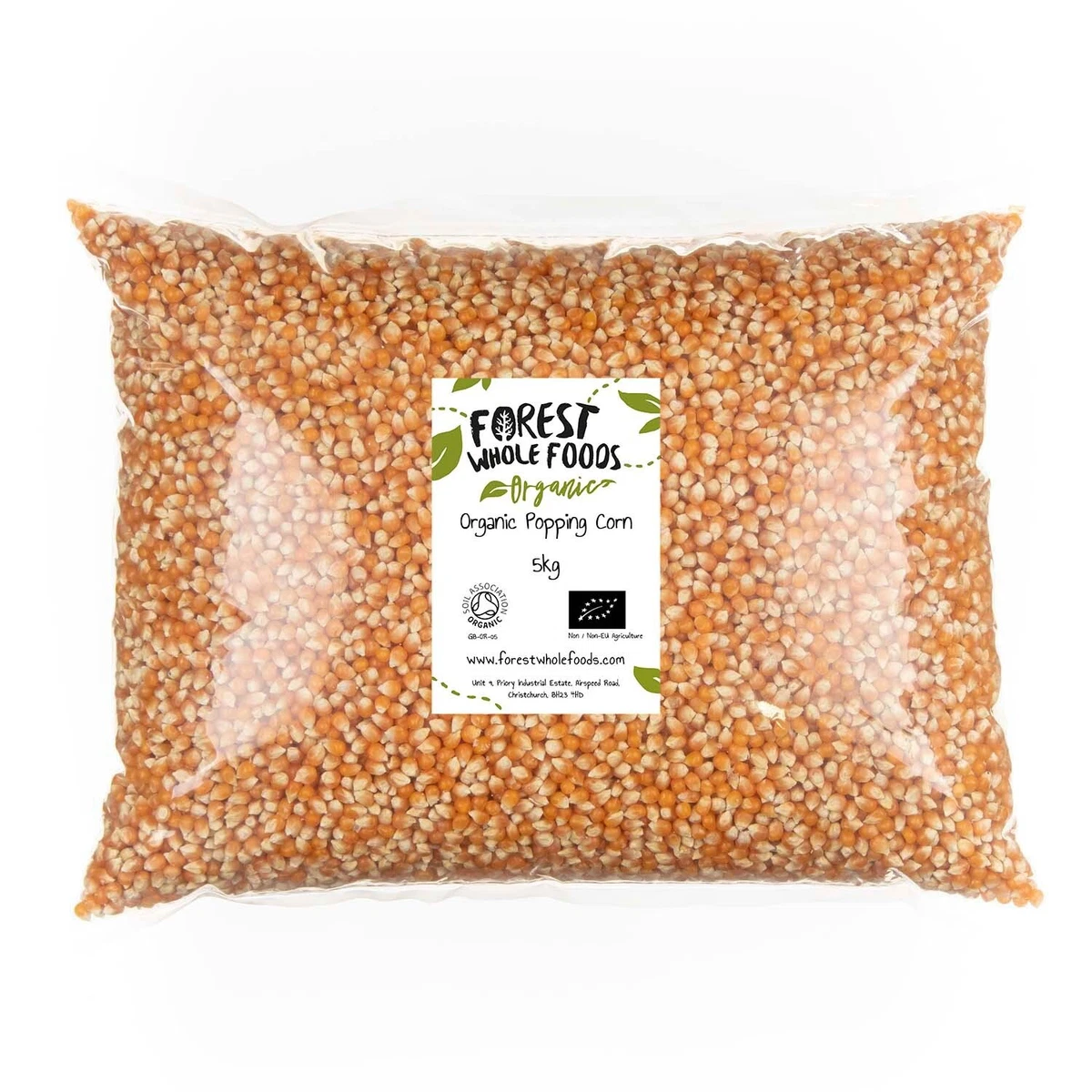Organic Popping Corn Popcorn Kernels 5kg Forest Whole Foods