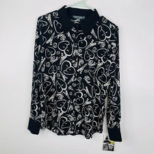 Catherine Malandrino Womens Blous Size S Semi Sheer Button Snaps Long Sleeve NWT