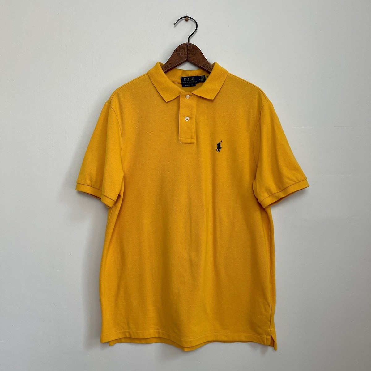 usa製 Polo by Ralph Lauren イエロー S Polo Ralph Lauren Iconic Polo Shirt Medium Mens Yellow Classic Fit