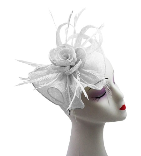 Damas Mujeres Sinamay Boda Carrera Ocasión Dima Clip Flor Sombrero Fascinador - Imagen 73 de 75