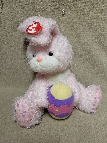 TY CLASSIC PLUSH - EGGSWORTH the RABBIT – original tags Easter tysilk