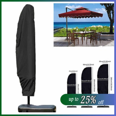Heavy Duty Parasol Banana Umbrella Cover Cantilever Outdoor Patio Shield Oxford