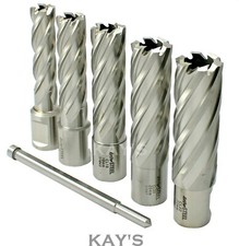 MAG DRILL LONG CUTTERS 6 PCE SET IN CASE ROTABROACH JANCY MAGNETIC DRILLING JCL 