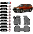 Floor Mats Liner Fits Hyundai Santa Fe (2001-2005) 4D Molded Waterproof Black X4