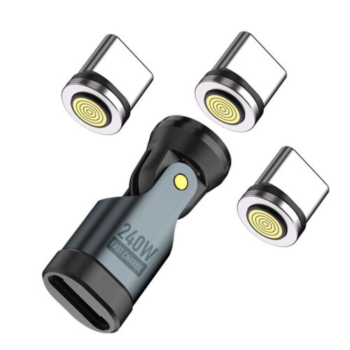 Convertidor magnético giratorio 540° de 9 pines USB C carga rápida + 3 puntas tipo C - Imagen 19 de 27