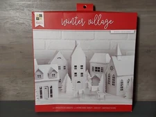 DCWV Die Cuts Winter Village Paper Project Christmas 12x12 6 Houses Tree Deer