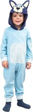 Kids Unisex Playful Cartoon Blue Dog Halloween Cosplay Costume