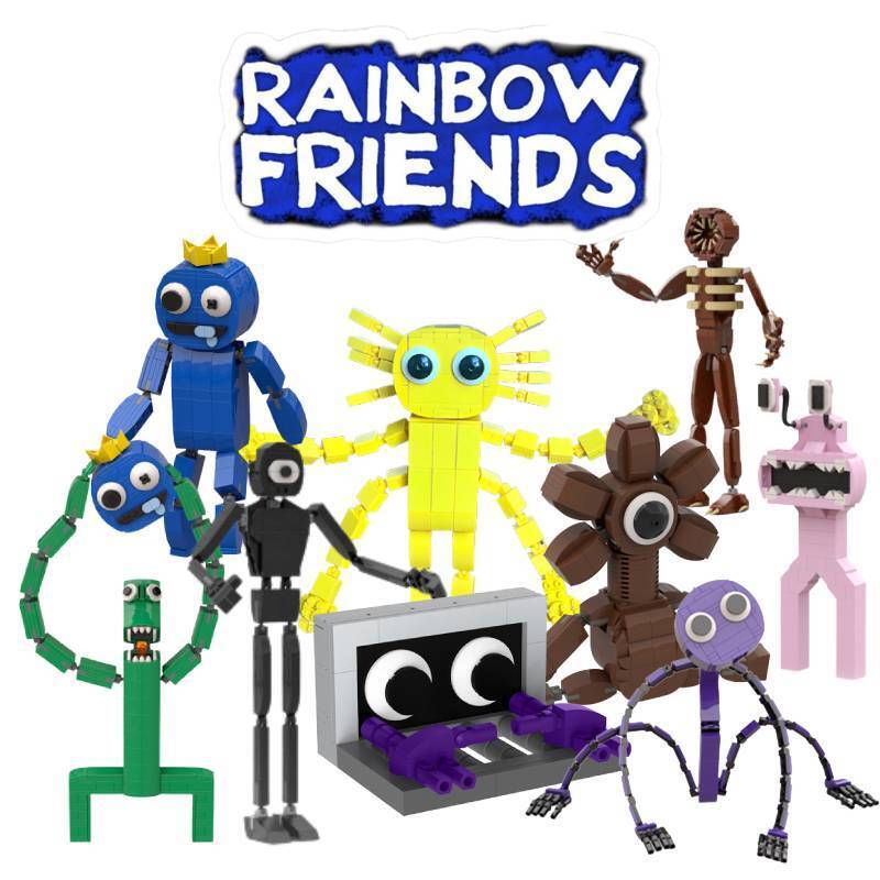 8pcs 2023 Roblox Rainbow Friends Doors Building Blocks Figures Assemble  Model Children Christmas Toy