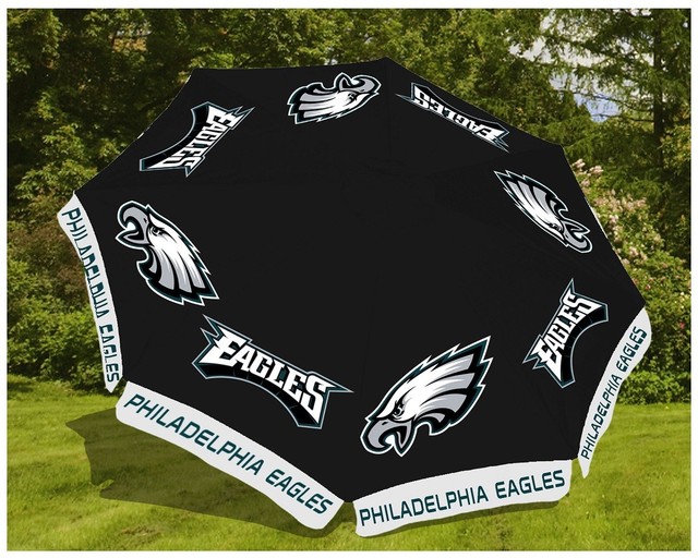 PHILADELPHIA EAGLES NFL FOOTBALL 9 ft UMBRELLA MARKET PATIO STYLE NEW