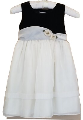 BROOKE LINDSAY Sleeveless Pull-On Fitted Top 2-Layer Flare Bottom Dress  Gir's 5 | eBay