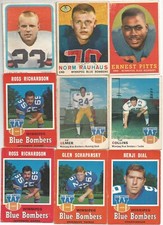 HAMILTON TIGER-CATS VINTAGE CFL 9 CARD LOT GREAT CFL CARD STARTER LOT ! LT154