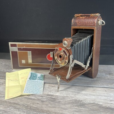Art Deco Walter Dorwin Teague Kodak 1A Gift Folding Camera With