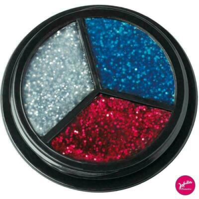 Jofrika Trio Glitter Make Up mehrfarbig Body-Make-Up Karneval Schminke