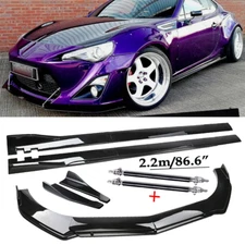 Front Bumper Lip Spoiler Chin Splitter Body Kit Glossy Black For Toyota GT86