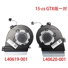 For HP 15-CS TPN-Q208 Laptop CPU GPU Cooling Fan DC 5V L40620-001 L40619-001