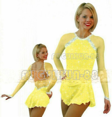 yellow figure skating dress