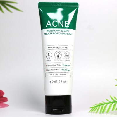 SOME BY MI AHA BHA PHA 30 Days Miracle Acne Clear Foam 100ml Koreanische Kosm...