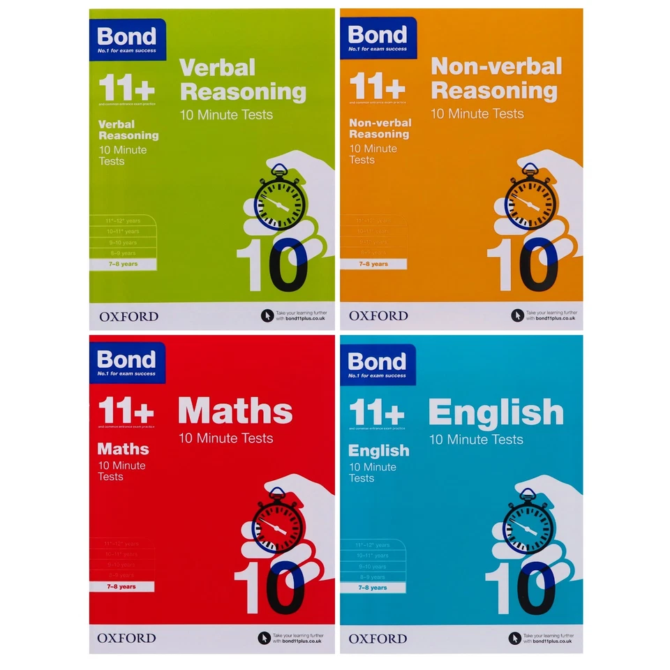 Bond 11+ Quick 10 Minute Tests (Age 7-8) by Oxford 4 Books Collection- Paperback - Image 2 of 4