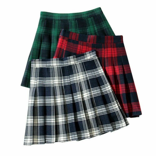 Donna Quadri Plaid Pieghe Mini Gonna Scozia Tartan Scozzese Kilt  Pattinatrice | eBay