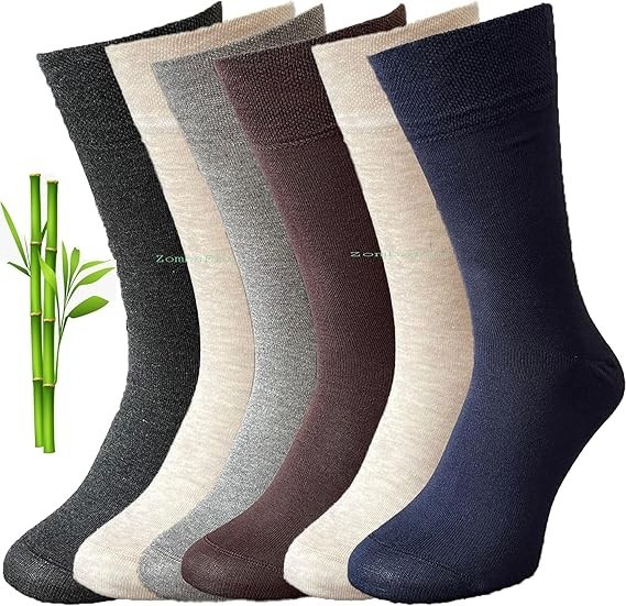 6,12 pares de calcetines sueltos suaves de bambú para damas diabéticos no elásticos edema NUEVOS 4-7