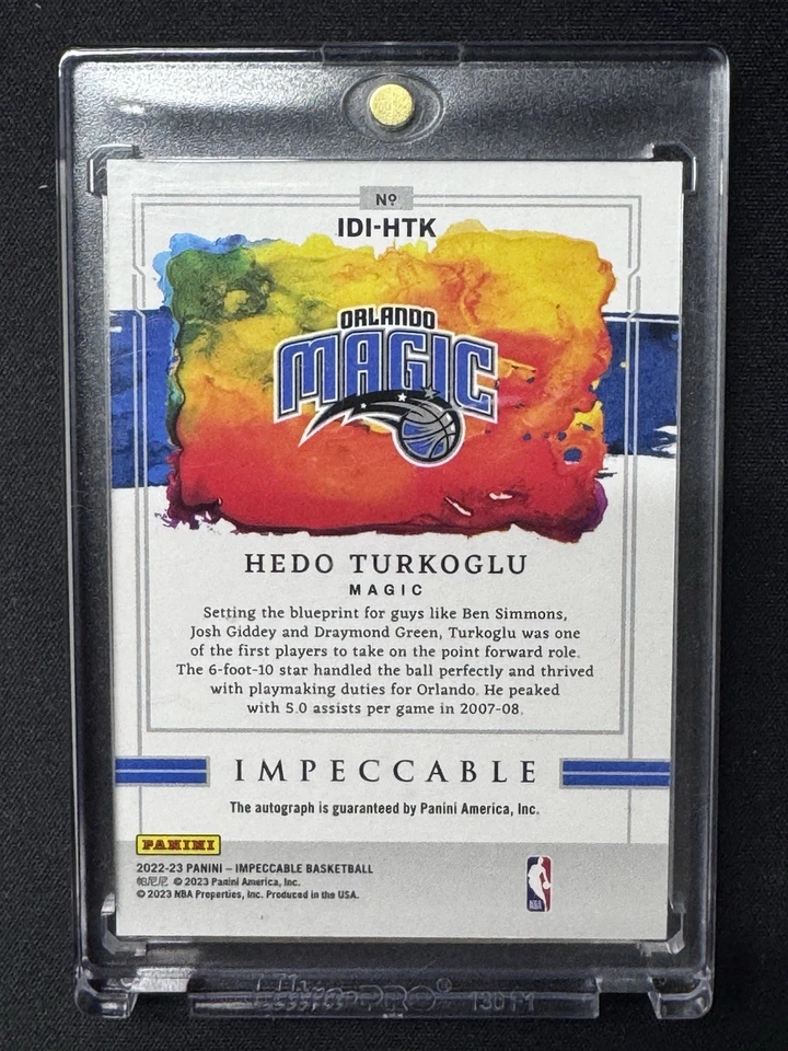 Tinta indeleble Hedo Turkoglu 2022-23 automática #25/25 Magic - ¡Última impresión! Foto 2 de 2