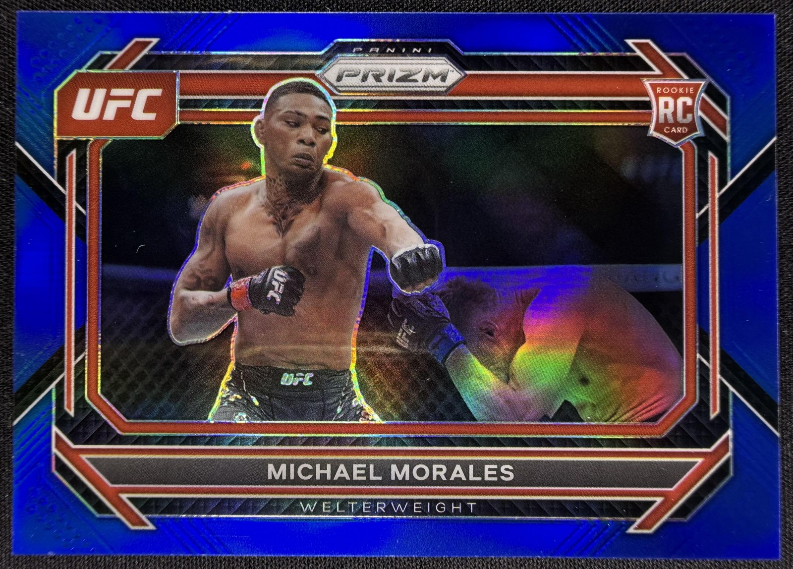 2023 Panini Prizm UFC #97 Michael Morales Blue Prizm Rookie /175
