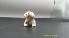 Vintage Artesania Rinconada Clay Dalmatian Puppy Pup Dog Figure Handmade Uruguay